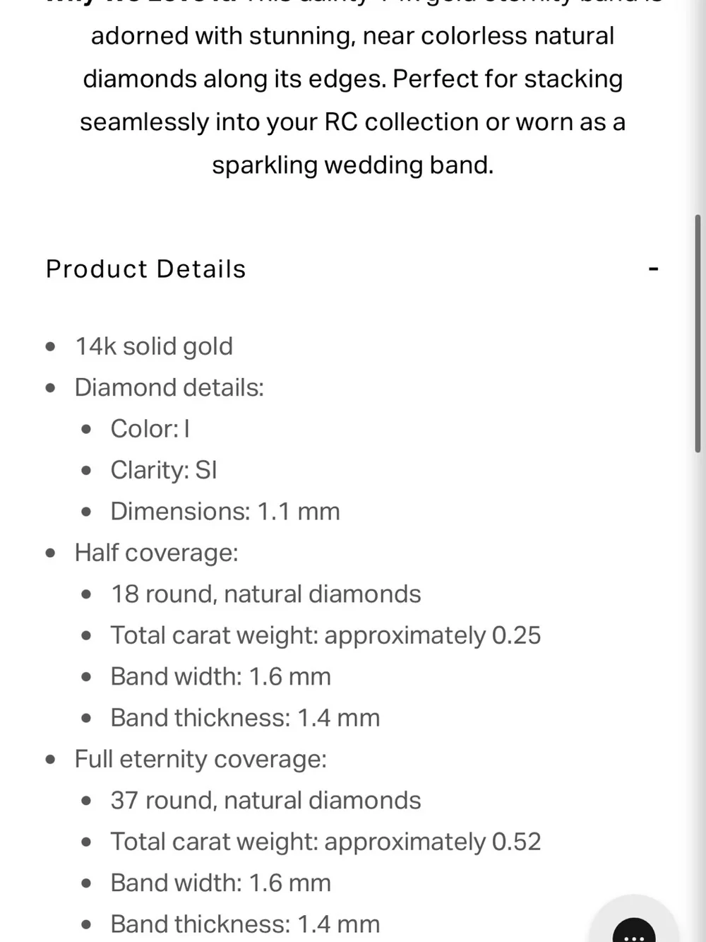 Ring Concierge Thin Pave 14K White Gold Half Eternity Band, Size 7